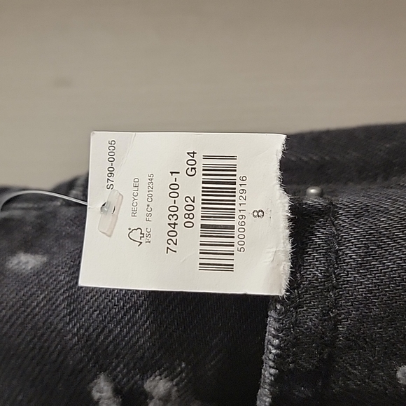 Old navy high rise slouchy straight black denim pants for women! - Picture 5 of 6